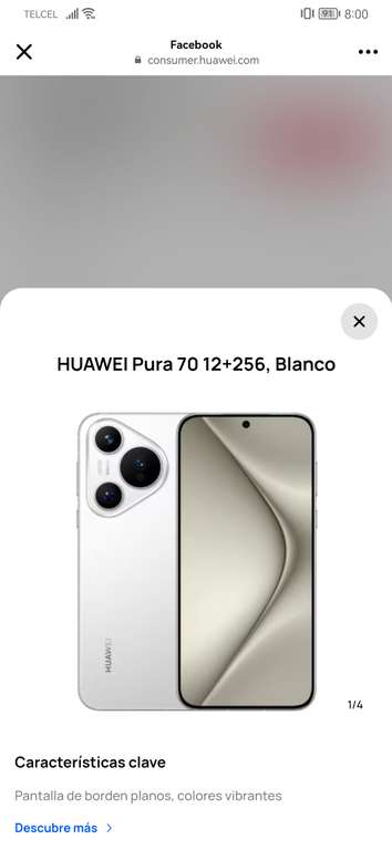 Tienda Huawei: Celular HUAWEI PURA 70 + WATCH FIT 3