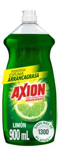 Amazon: Lavatrastes Axion Limón 900ml. Planea y Ahorra