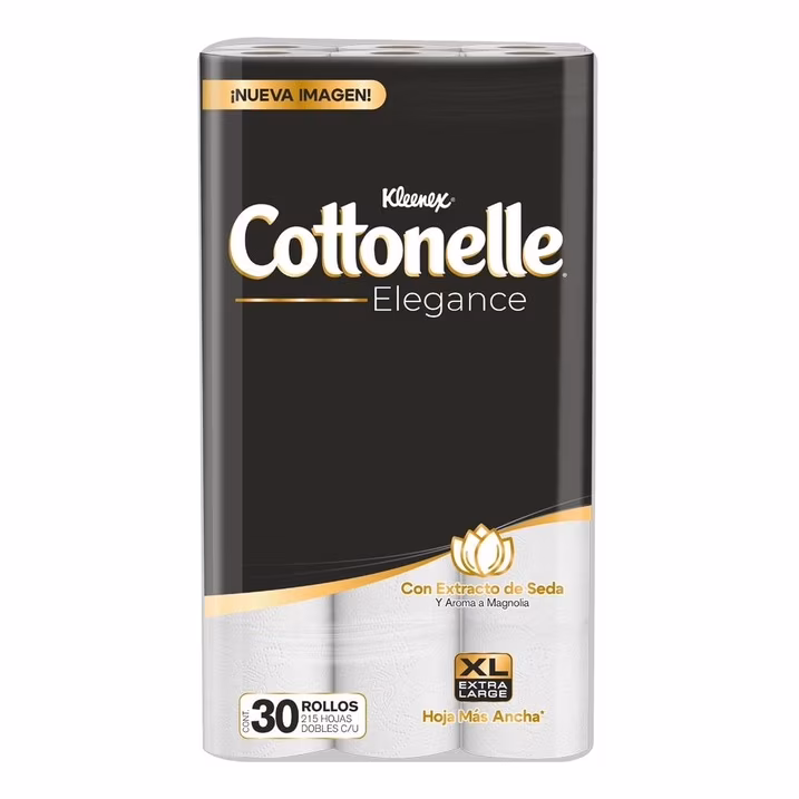 Walmart: Papel higiénico Kleenex Elegance Cottonelle 30 rollos c/u | (2 x $334.40 | $167.2c/u)