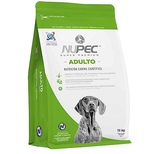 Amazon: Nupec croquetas para Perros, Adulto, con Omega 3 y 6, presentación de 15 kg.