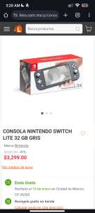´Linio: Nintendo switch lite 32 gb gris