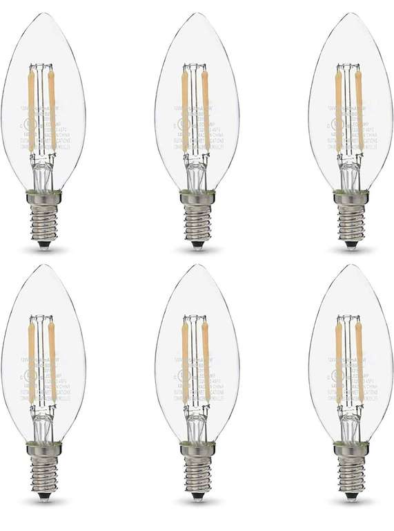 Amazon: Paquete de 6 focos LED AmazonBasics dimmable equivalente a 60 W E12 Luz de día 5000K