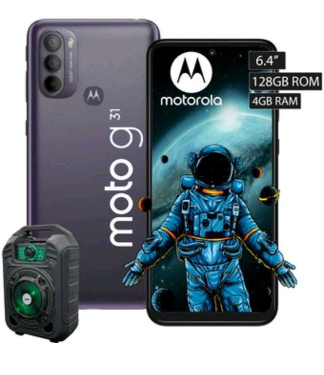 Linio: Celular Motorola Moto G31 128GB 4GB RAM + Bocina (PayPal)