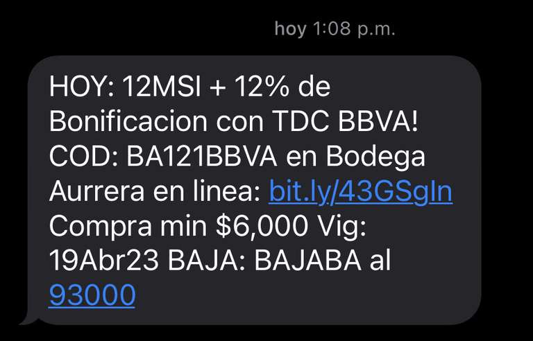 Bodega Aurrera: 12MSI + 12% de Bonificacion con TDC BBVA!