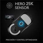 Amazon: Mouse Logitech G PRO X SUPERLIGHT Sensor HERO 25K, 25.600 DPI, 5 Botones Programables, Memoria Integrada, para esport