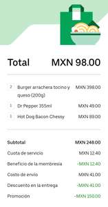Uber Eats: Dos Hamburguesas + hotdog + refresco en Primal BBQ Roma CDMX