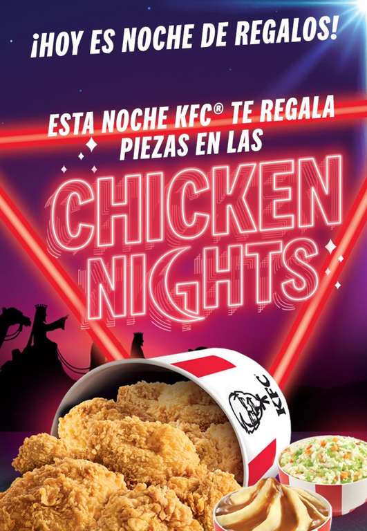 KFC Chicken Nights, Piezas de pollo GRATIS en paquetes clásicos (los