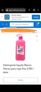 Walmart: Detergente líquido Blancanieves 3.785