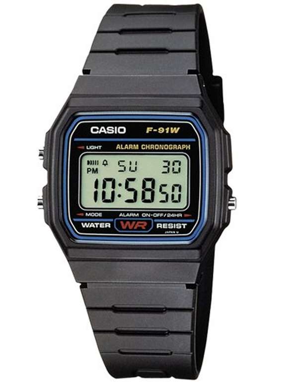 Amazon: Casio F-91W-1X Reloj Alarma Diaria Resina, color Negro, Unisex