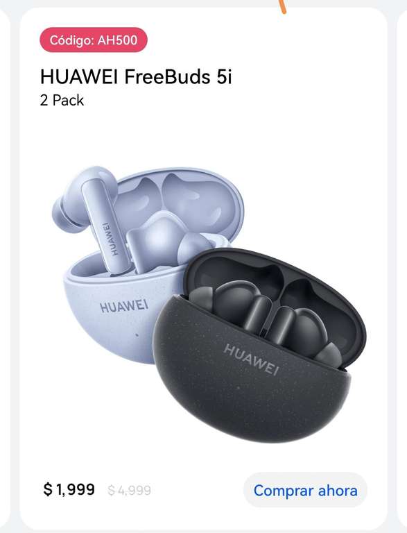 Huawei: Audífonos FreeBuds 5i al 2x1 | Leer descripción