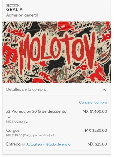 Ticketmaster: Boletos para Molotov en Foro Sol - Gimme the power!