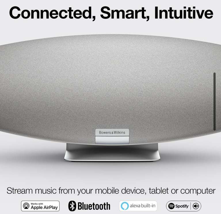 Amazon: Bowers & Wilkins Zeppelin - Sistema de música inalámbrico con Apple AirPlay 2 y Bluetooth (Gris Perla)
