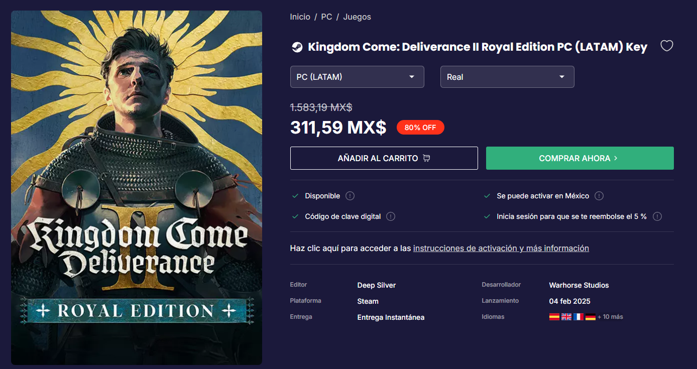 Loaded: Kingdom Come Deliverance 2 Royal Edition Steam