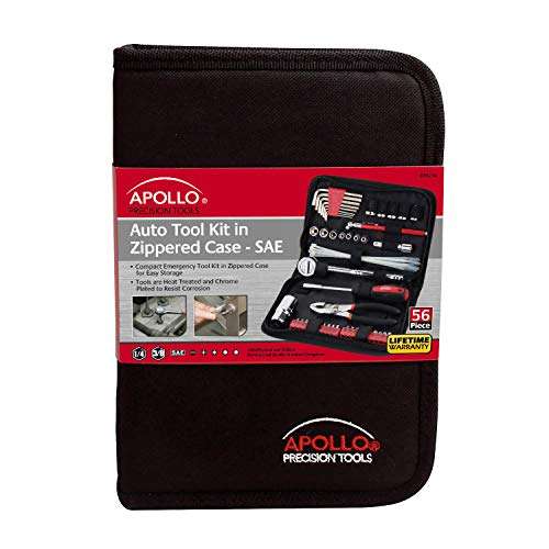 Amazon: Apollo Tools DT9774 - kit de herramientas emergencia auto 56 piezas | Envio gratis prime