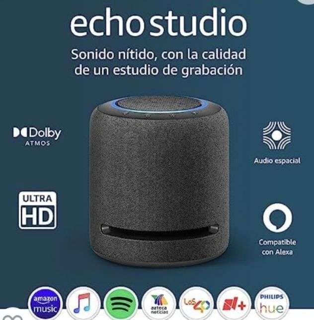  Echo Studio - Bocina inteligente de alta fidelidad con Alexa 