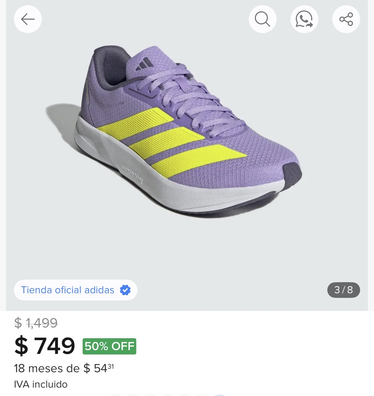 Mercado Libre: Tenis adidas Running Dropset Control Mujer Violeta