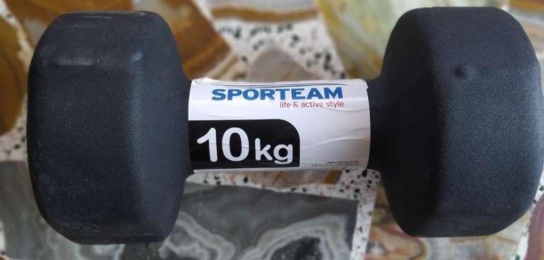 Chedraui: mancuerna hexagonal de 10 kilos Sport Team