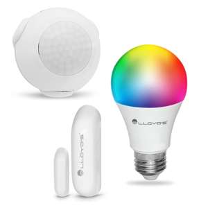 Amazon: Lloyd's Kit Inicial para Casa Inteligente con Sensor Magnético, Sensor de Movimiento y Foco Inteligente RGB + CCT