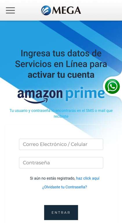 Megacable: Amazon Prime por 60 días
