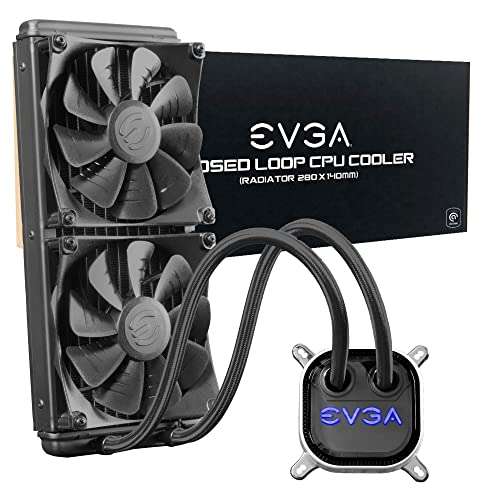 Amazon: EVGA CLC 280 liquid/agua CPU Cooler, RGB LED Enfriamiento 400-HY-CL28-V1