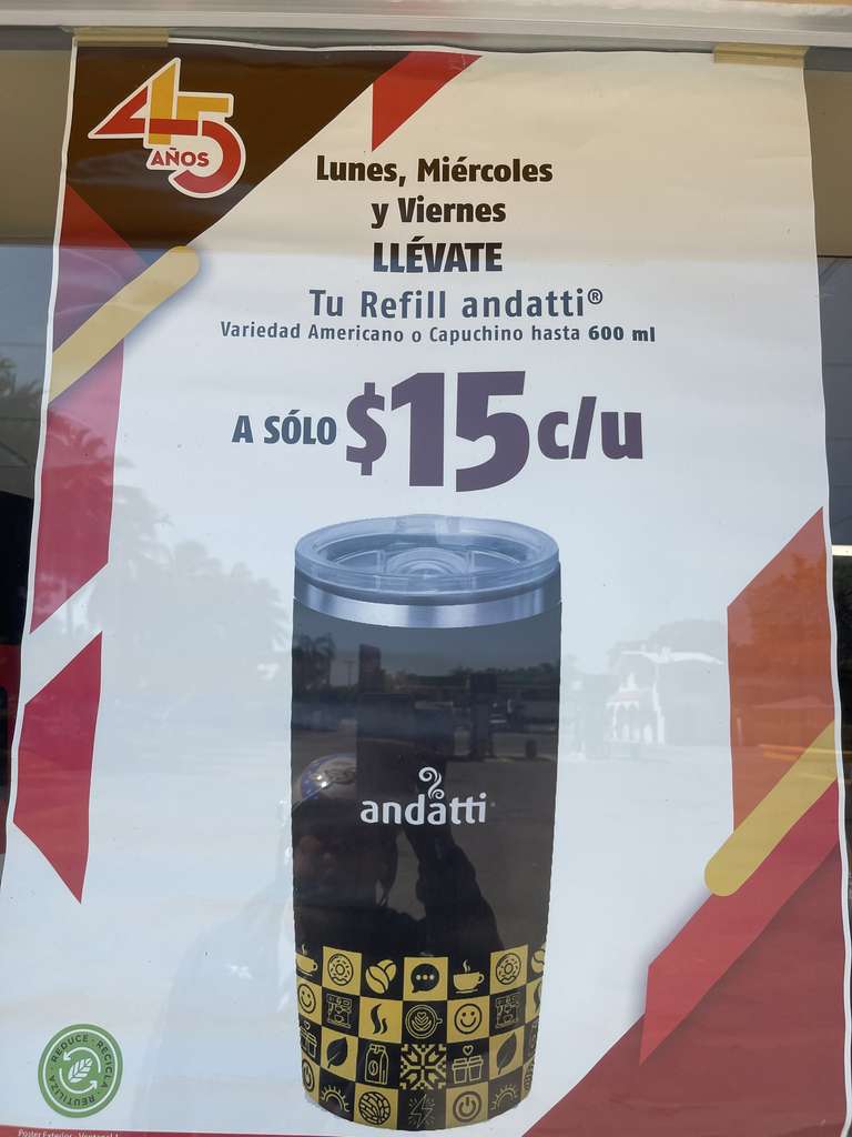 Oxxo: Refill Andatti 600 mL por $15 (Lunes, miércoles y viernes)