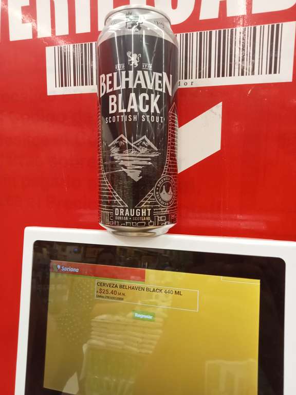 Soriana hiper sendero: Cerveza Belhaven Black