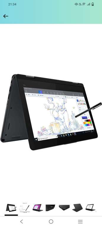 Amazon: Laptop Lenovo ThinkPad Yoga 11e - Portátil convertible 2 en 1 de 11.6 pulgadas, visualización táctil (reacondicionado)