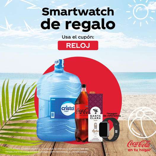 Coca Cola: Smartwatch de regalo en la compra de $499 o más