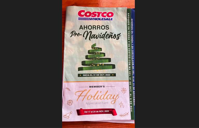 Costco folleto Ahorros Pre-Navideños (inicia el 31 de octubre) y Member´s Holiday (Del 17 al 24 de Noviembre)