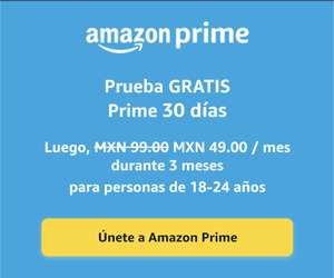 Amazon | Amazon Prime al 50% por 3 meses teniendo entre 18-24 años ¡VOLVIÓ!