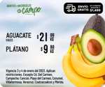Soriana: Martes y Miércoles del Campo 3 y 4 Enero: Plátano $9.80 kg • Aguacate $21.00 kg