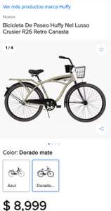 Walmart: Bicicleta De Paseo Huffy Nel Lusso Crusier R26 Retro Canasta