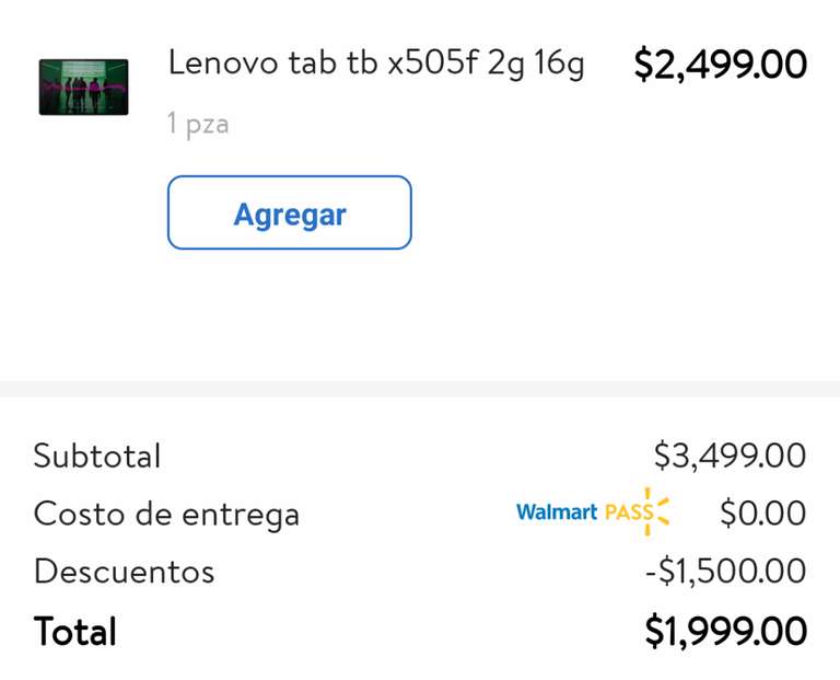 Walmart: Lenovo Tab M10 TB-X505F