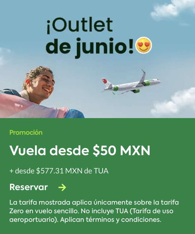 Vivaaerobus: Vuelos nacionales todo junio desde $50 MXN + TUA comprando del 7 al 11 de junio