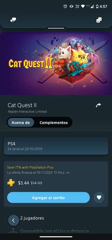 PlayStation Store: Cat Quest 2, Playstation 4 PSN USA