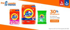 Chedraui: En todos los detergentes Ace -30% (tienda en linea y tienda física)