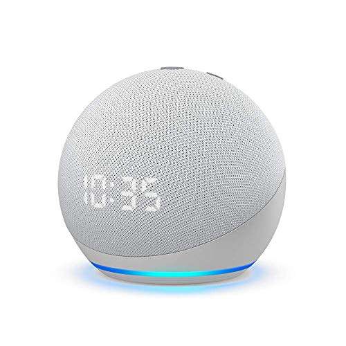 Amazon: Echo Dot (4ta Gen) - Bocina inteligente con reloj y Alexa - Blanco