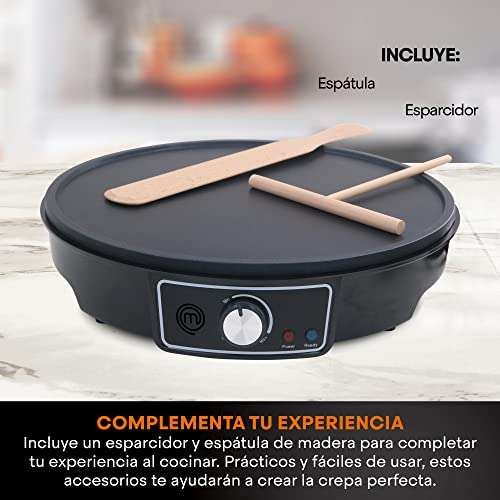 Amazon: Masterchef, Crepera Eléctrica, Plancha Antiadherente, 30 cm de Diámetro, Control de Temperatura Ajustable (Caja abierta)