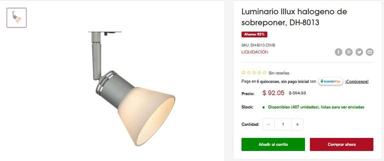 ILLUX: liquidación de varios modelos de luminarias hasta 90%