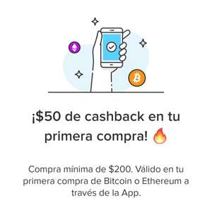 Mercado Pago: $50 de cashback en primera compra de bitcoin (mínimo $200) a través de la app