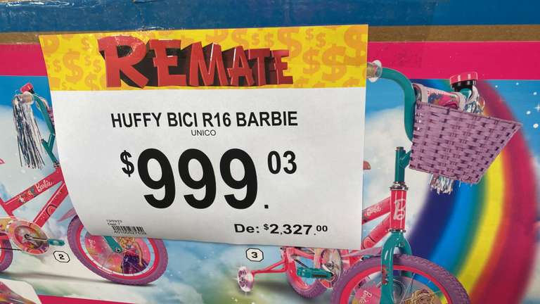 Huffy bicicleta barbie, bodega Aurrerá