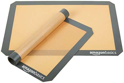 Amazon Amazon Basics - Tapete de silicona antiadherente, apto para alimentos, paquete de 2- envío prime