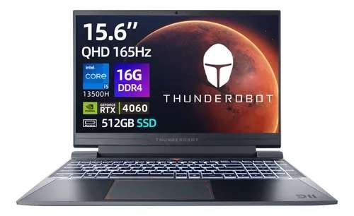 Mercado Libre: Laptop Thunderobot 911X gris oscura 15.6", Intel i5 13500H 16GB RAM 512GB SSD, Nvidia GeForce RTX 4060 165 Hz 2560x1440px