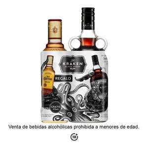 Bodega Aurrera - Ron Kraken Spiced 750 ml + Tequila José Cuervo especial reposado 375 ml x $189 MXN