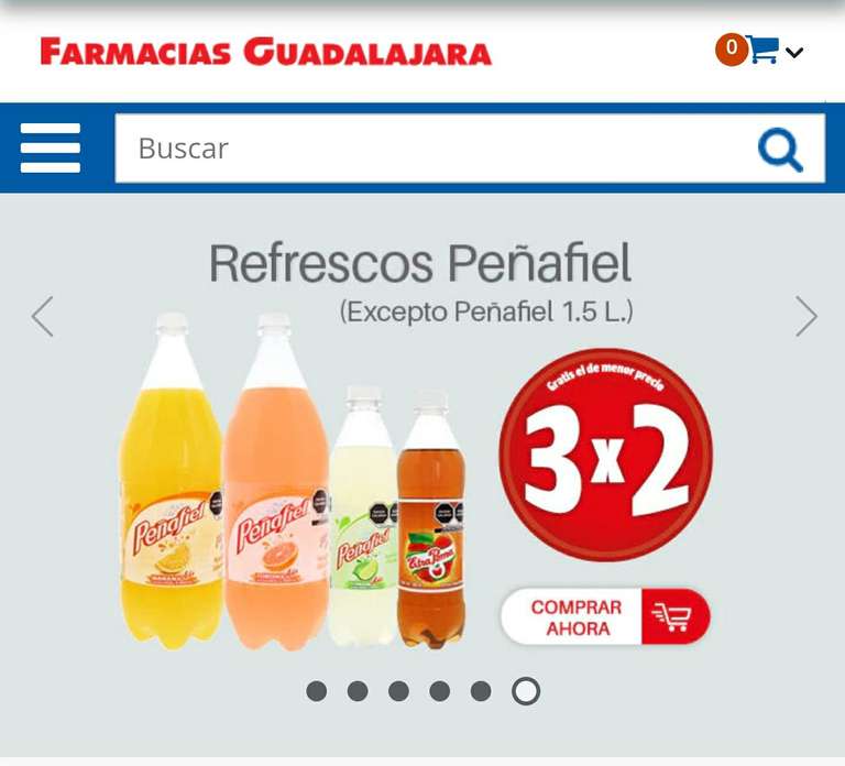 Farmacias Guadalajara: 3×2 en peñafiel: Refrescos, clamatos y aguas. Excelente promo para estos días de sed