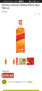 Soriana: Whisky Johnnie Walker Red Label 700ml