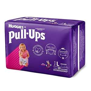 Amazon: Huggies Pull-Ups Calzoncitos Entrenadores, Talla Grande pa' la princess, Paquete con 30 Piezas, para niñas de entre 15 a 18 kg