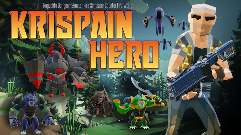 Nintendo eShop Colombia: Krispain Hero: Roguelite Dungeon Shooter Fire Simulator Counter FPS World