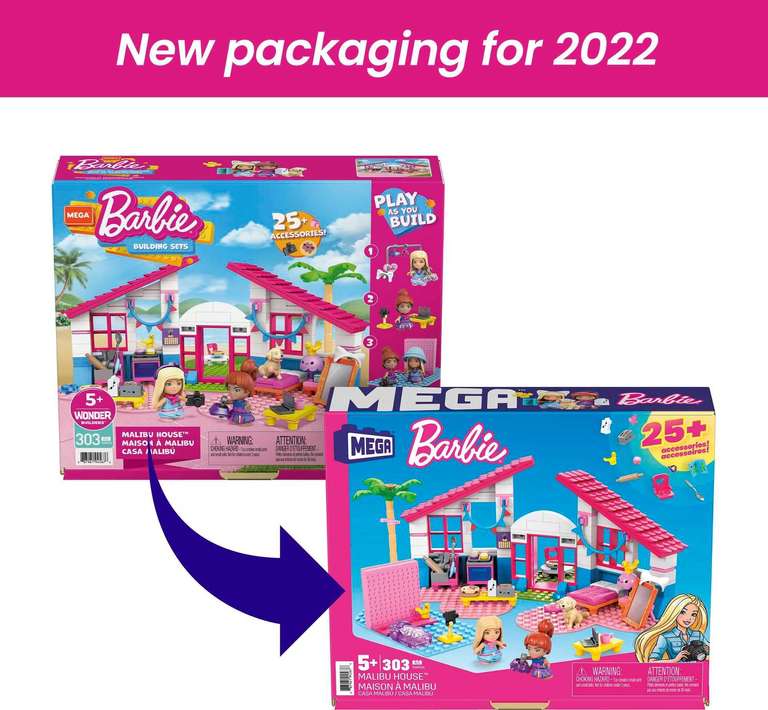 Amazon: Mega Construx Barbie, Casa Malibú | envío gratis con prime
