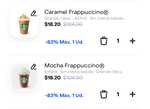 Rappi Starbucks: Hasta 87% descuento en Bebidas y más